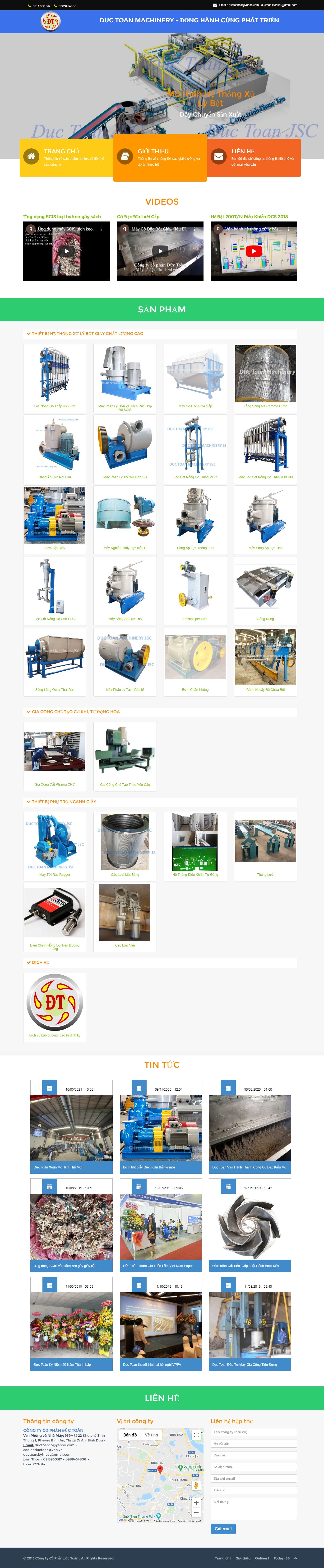 Thiết kế Web nhà máy ductoan.com.vn