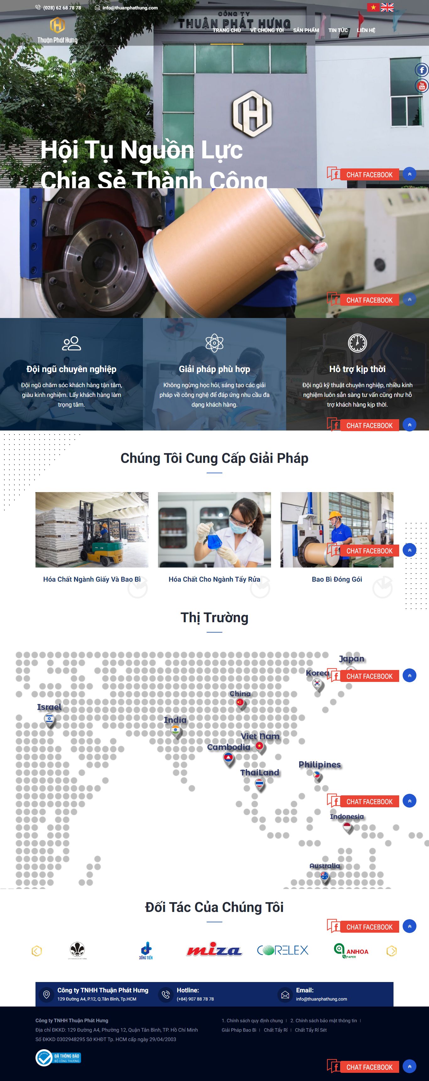 Thiết kế Web nhà máy thuanphathung.com