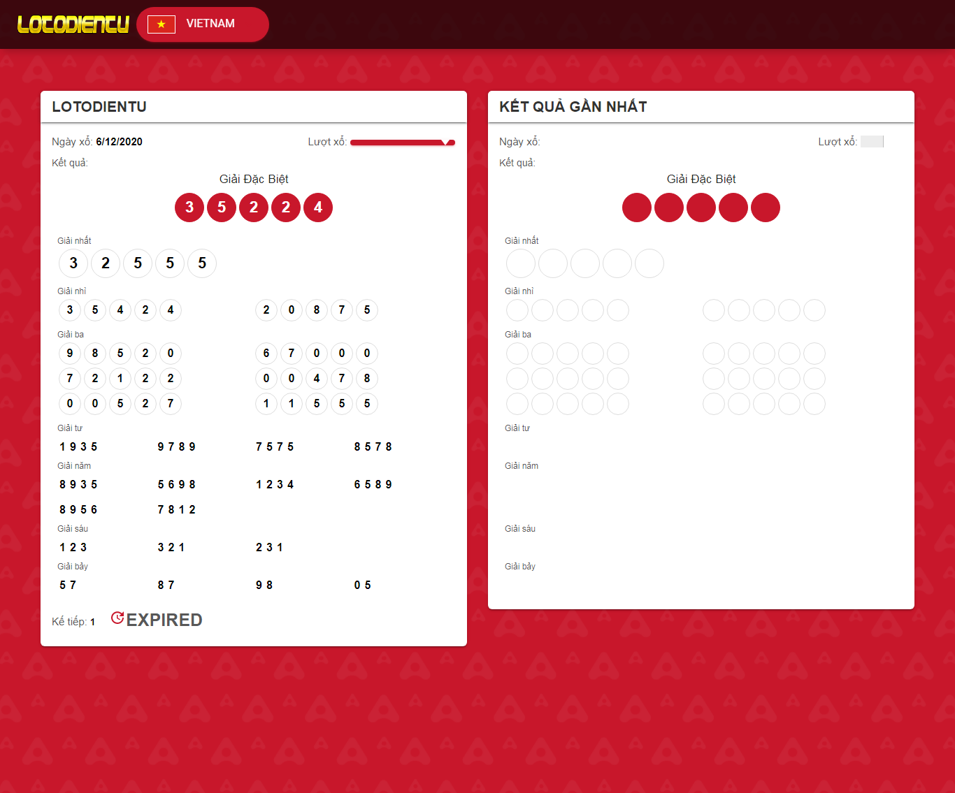 Thiết kế Web landing page lotodientu.com