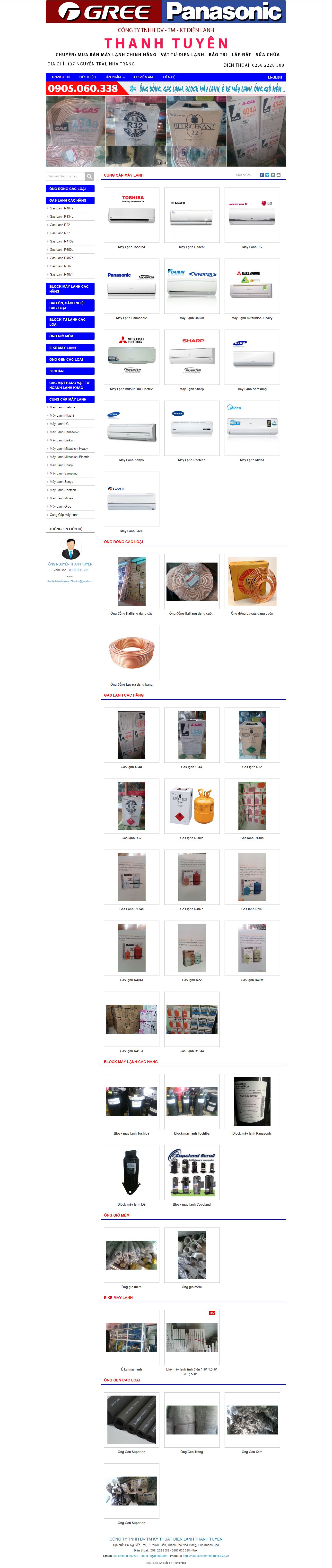 Thiết kế Web thiết bị vật tư vattudienlanhnhatrang.bizz.vn