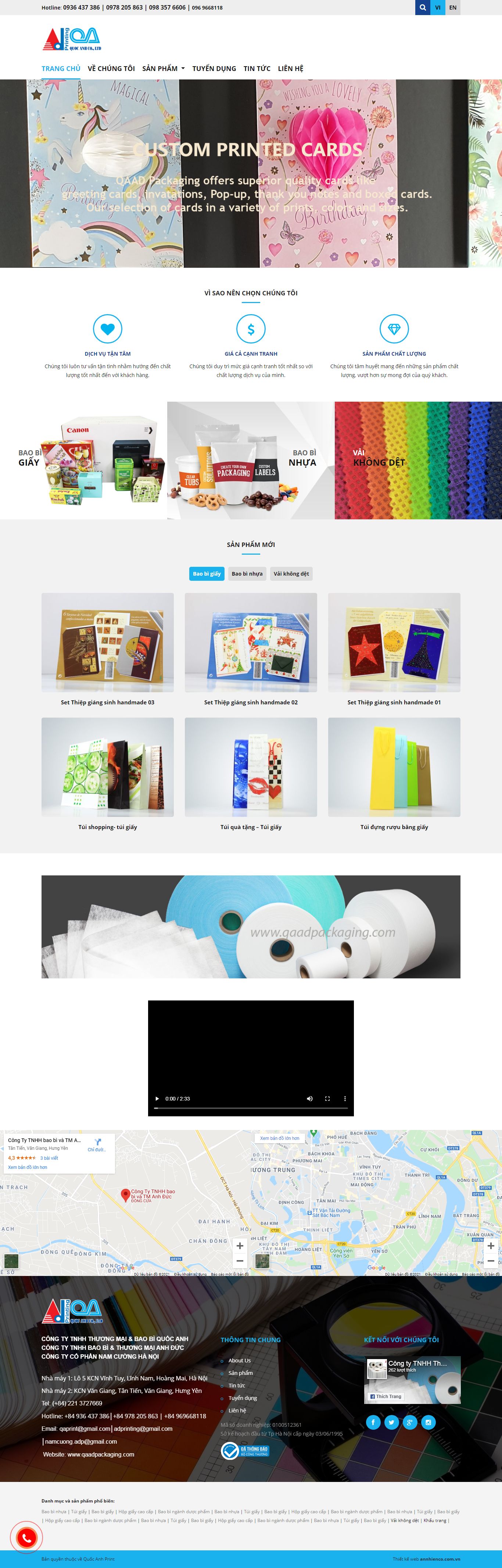 Thiết kế Web bao bì qaadpackaging.com