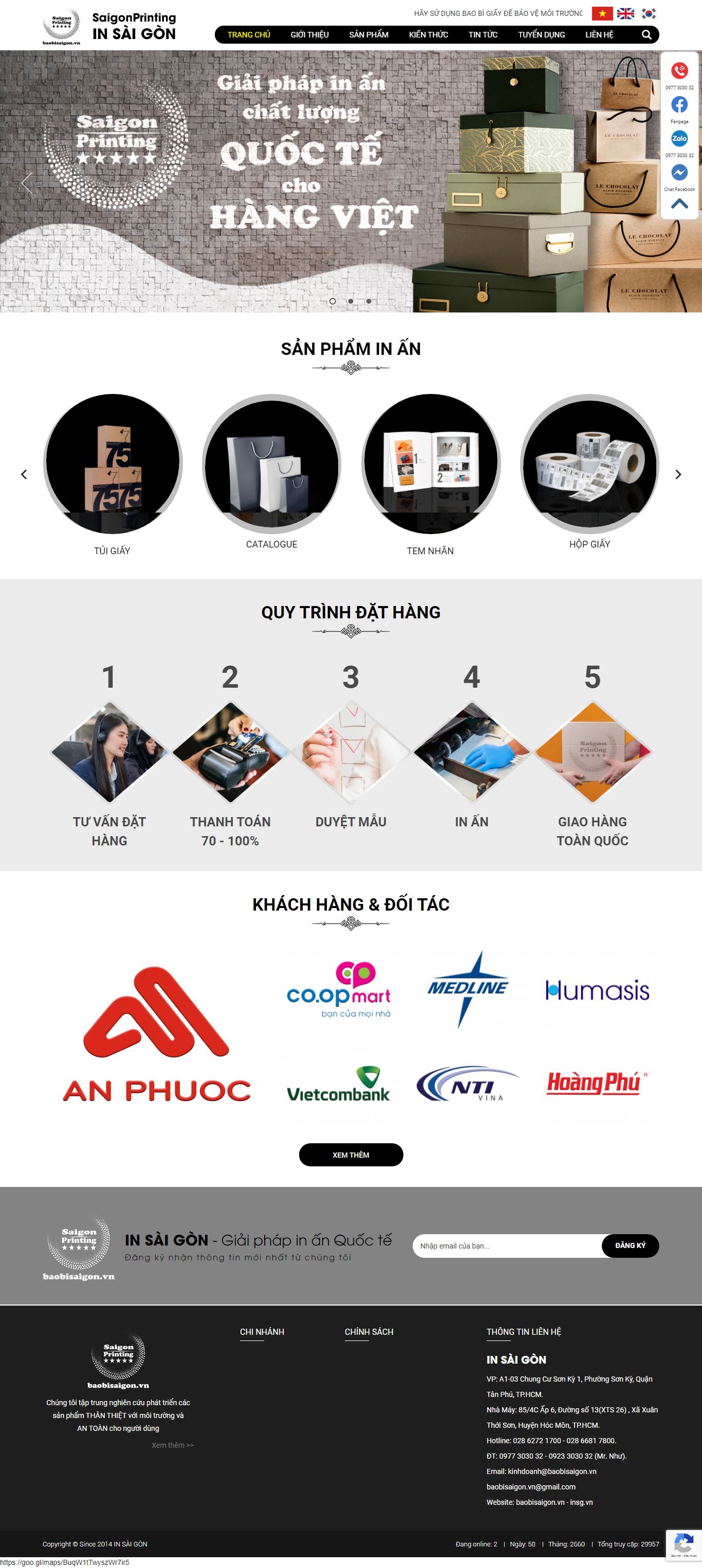 Thiết kế Web bao bì baobisaigon.vn