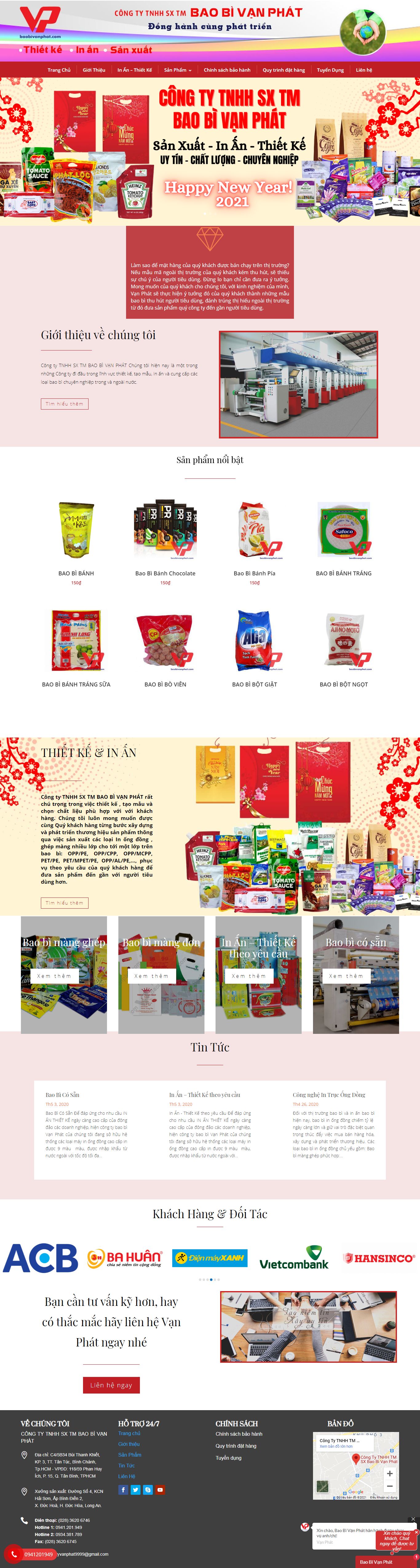 Thiết kế Web bao bì baobivanphat.com