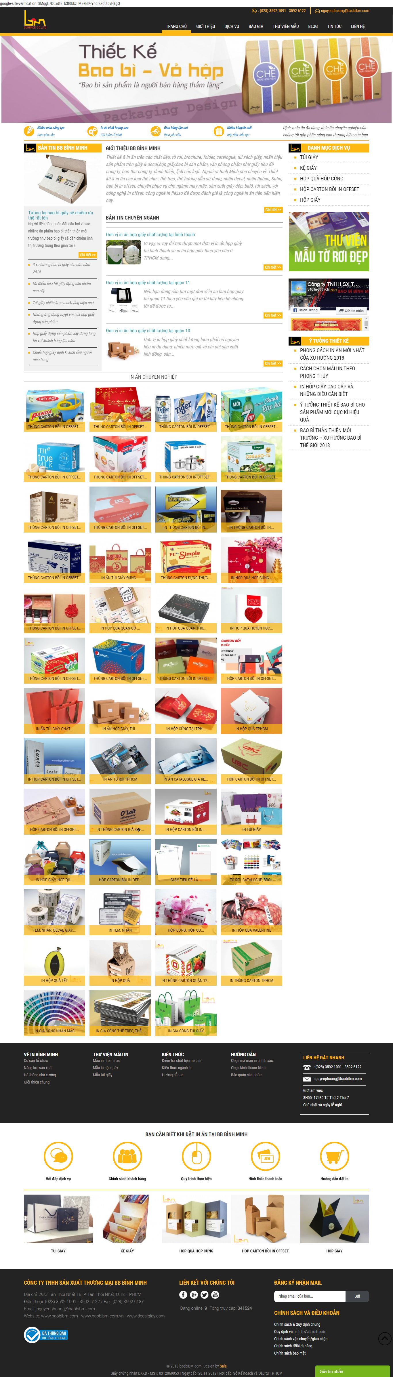 Thiết kế Web bao bì baobibm.com