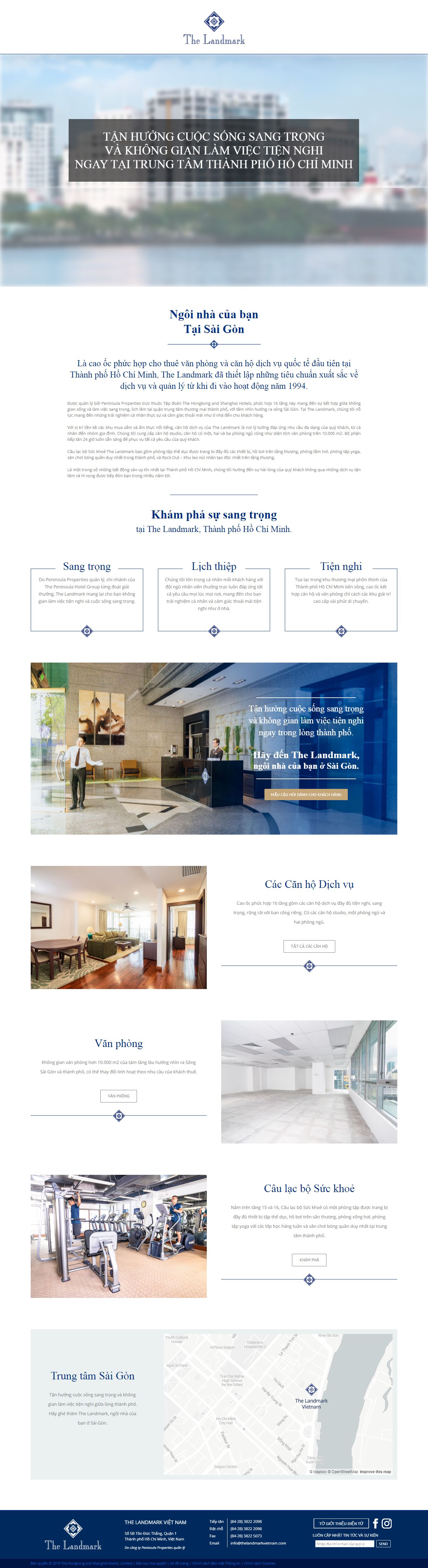Thiết kế Web landing page thelandmarkvietnam.com