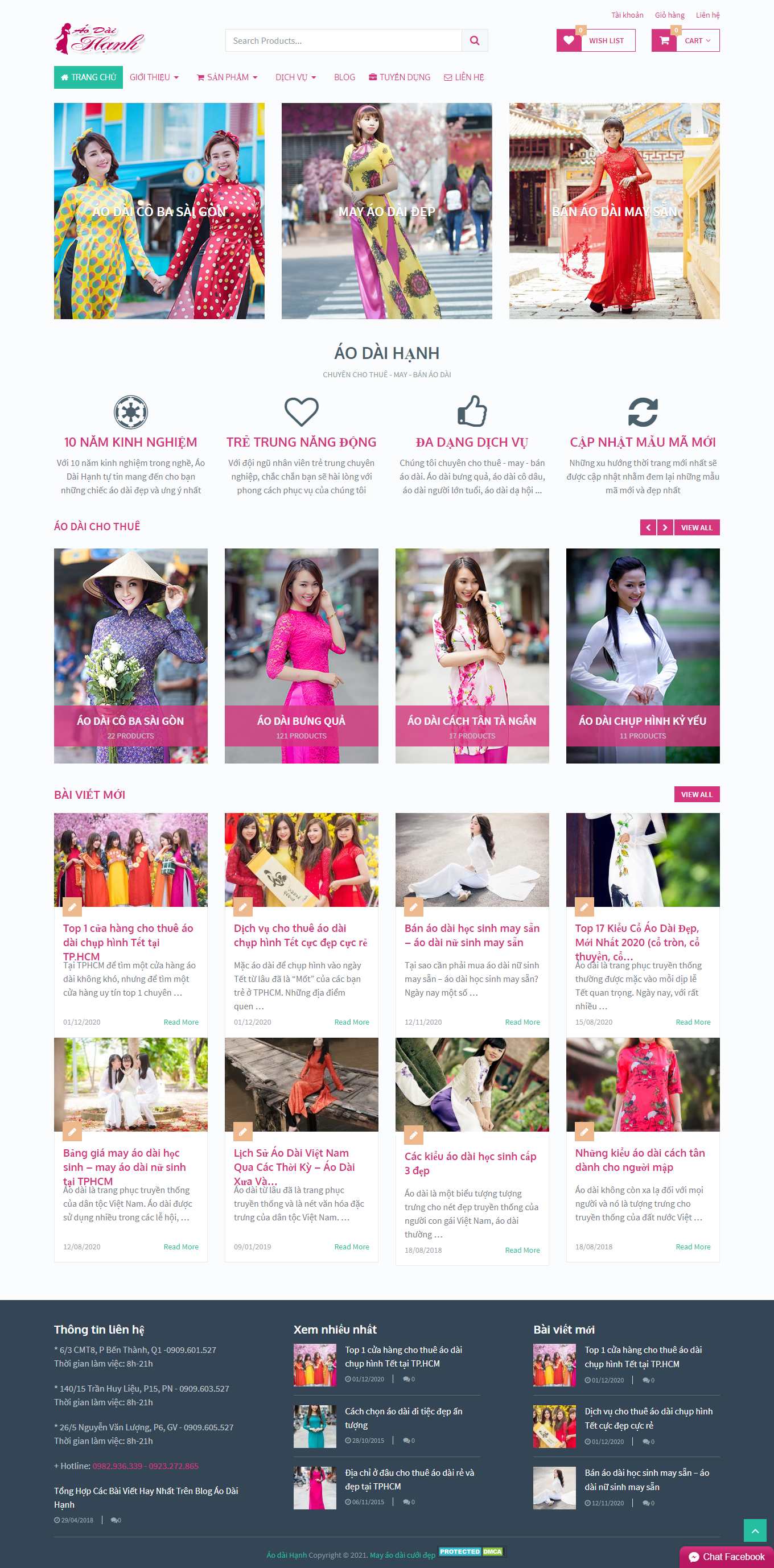 Thiết kế Web thiết kế thời trang aodaihanh.com