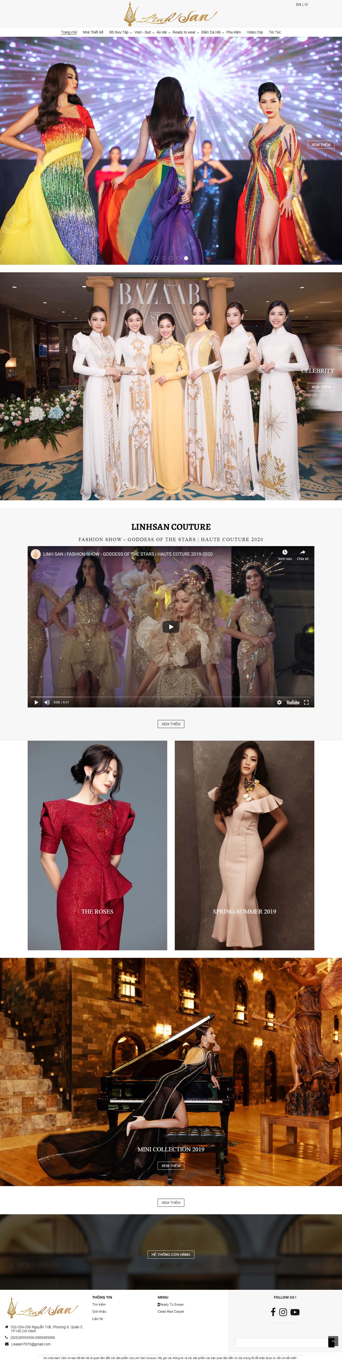 Thiết kế Web thiết kế thời trang linhsan.com.vn