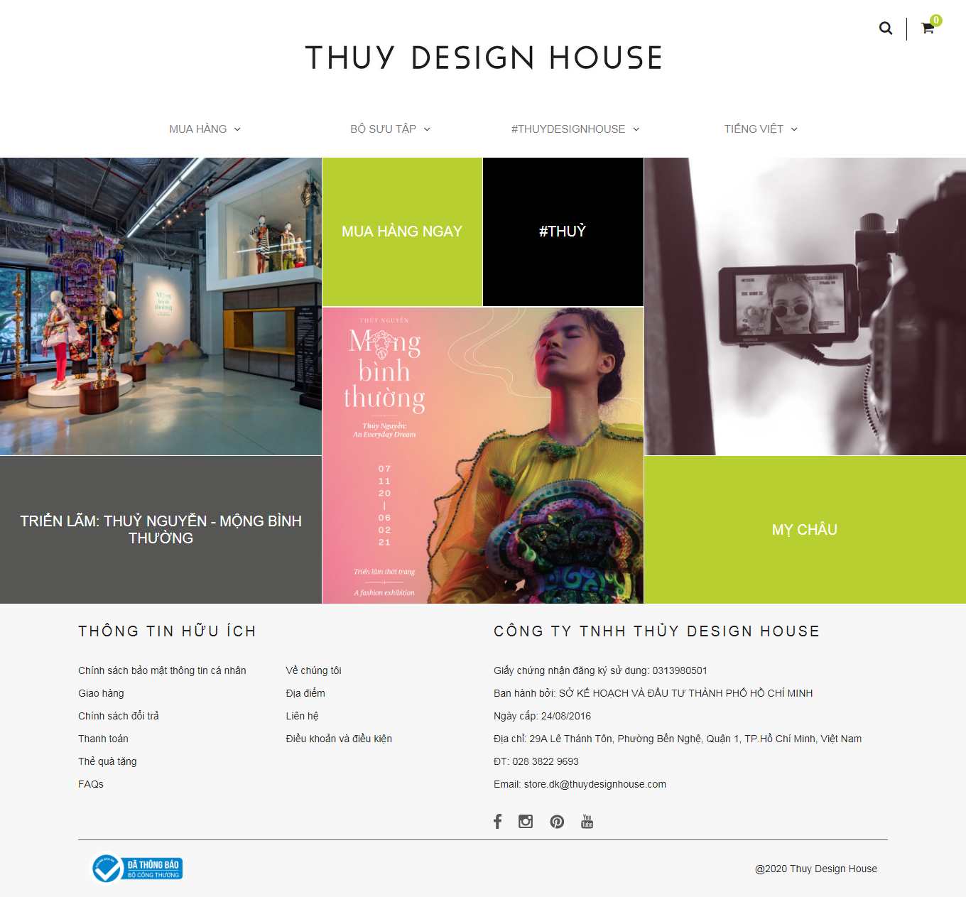 Thiết kế Web thiết kế thời trang thuydesignhouse.com