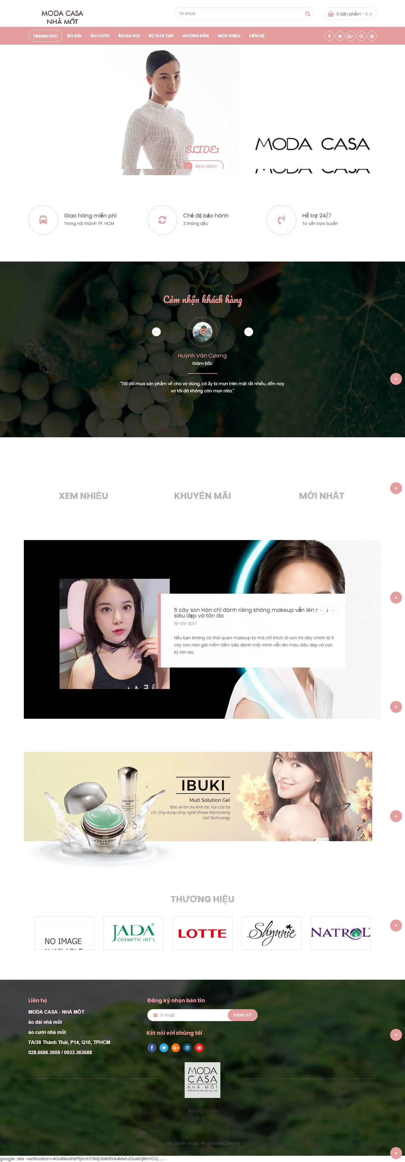 Thiết kế Web thiết kế thời trang modacasa.vn