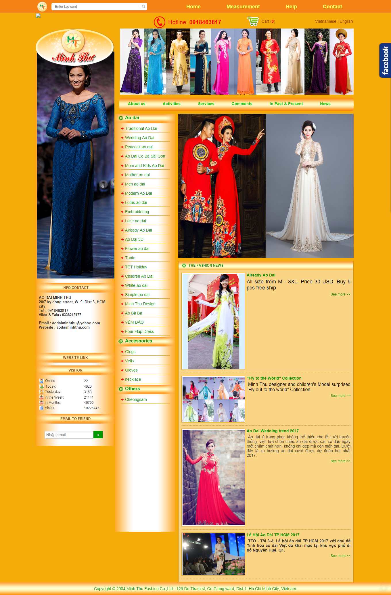 Thiết kế Web thiết kế thời trang aodaiminhthu.com