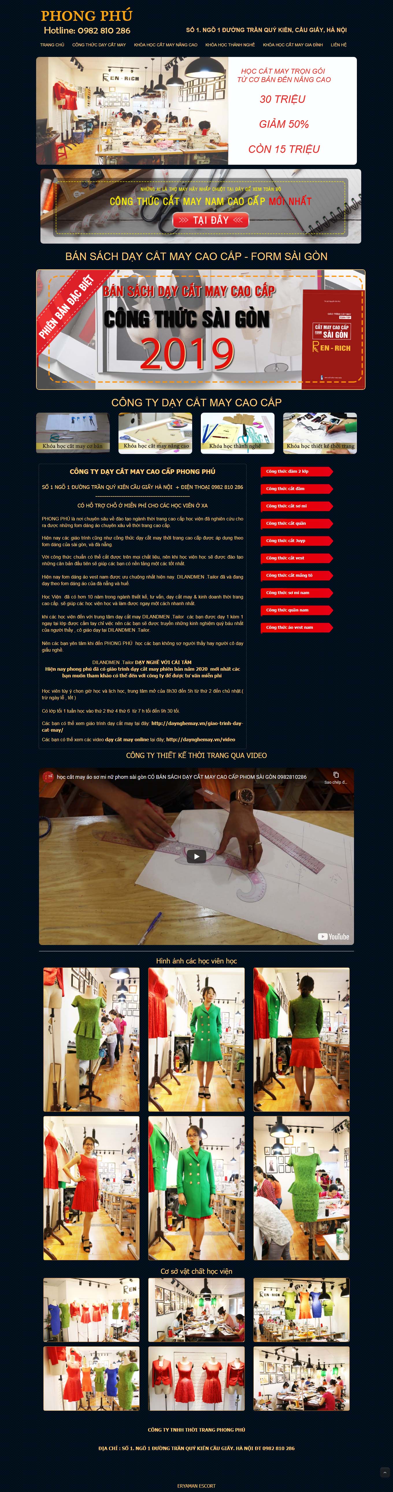 Thiết kế Web thiết kế thời trang hoccatmay.com.vn