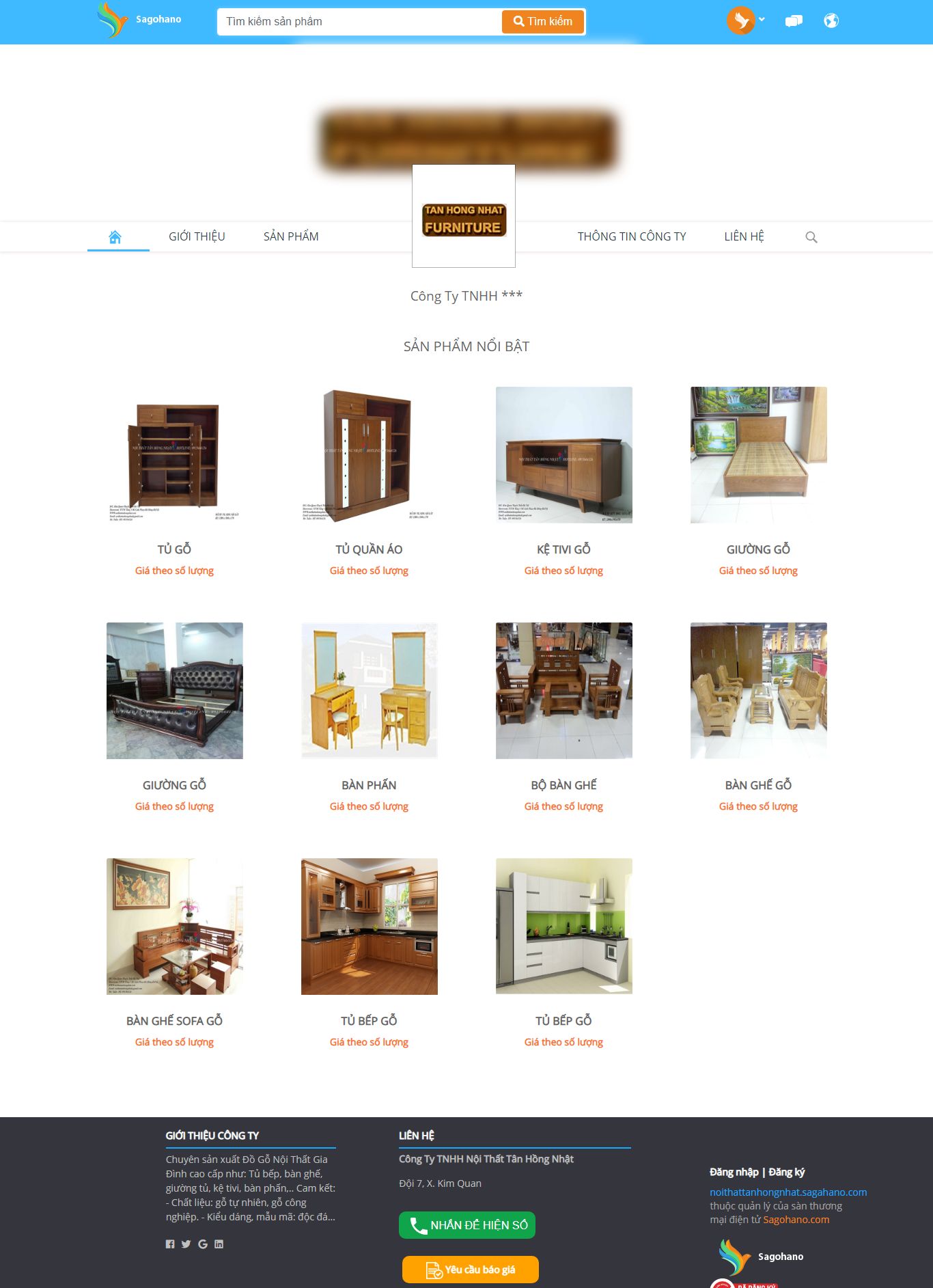 Thiết kế Web hà nội noithattanhongnhat.sagohano.com