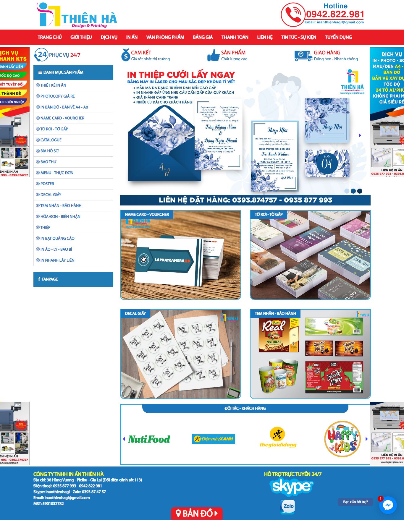 Thiết kế Web công ty in ấn ingialai.com.vn