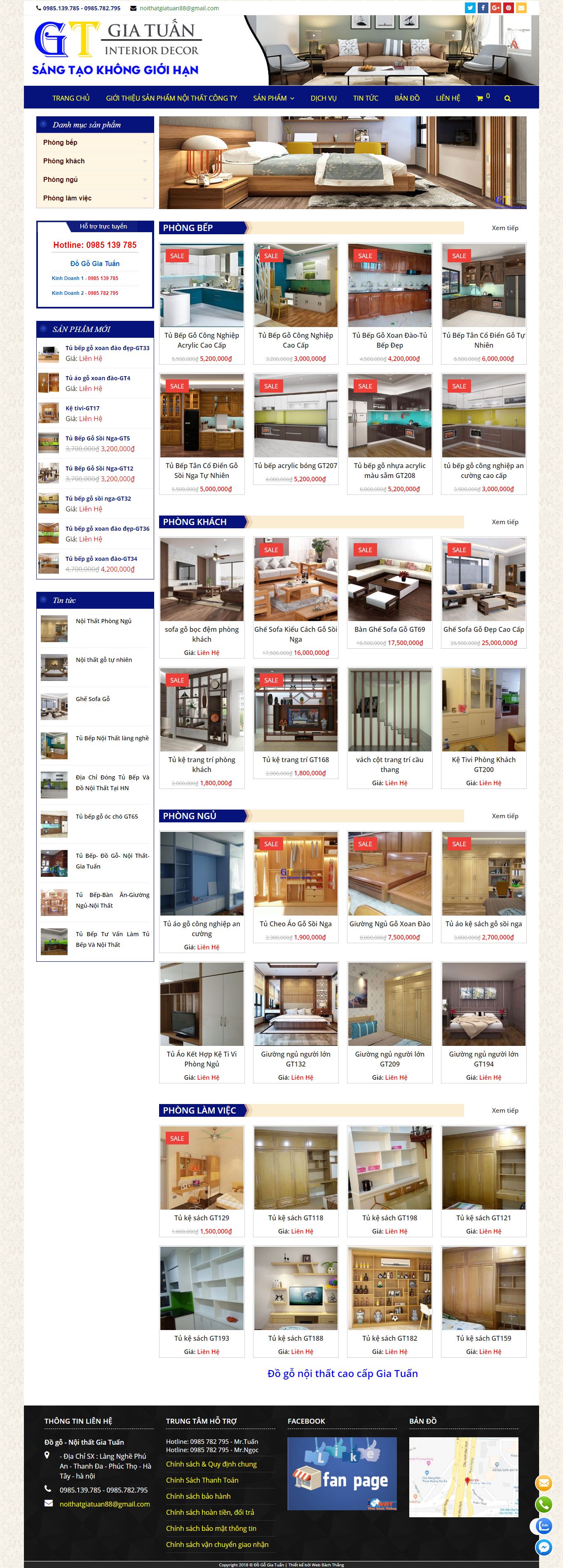 Thiết kế Web đồ nội thật dogogiatuan.com