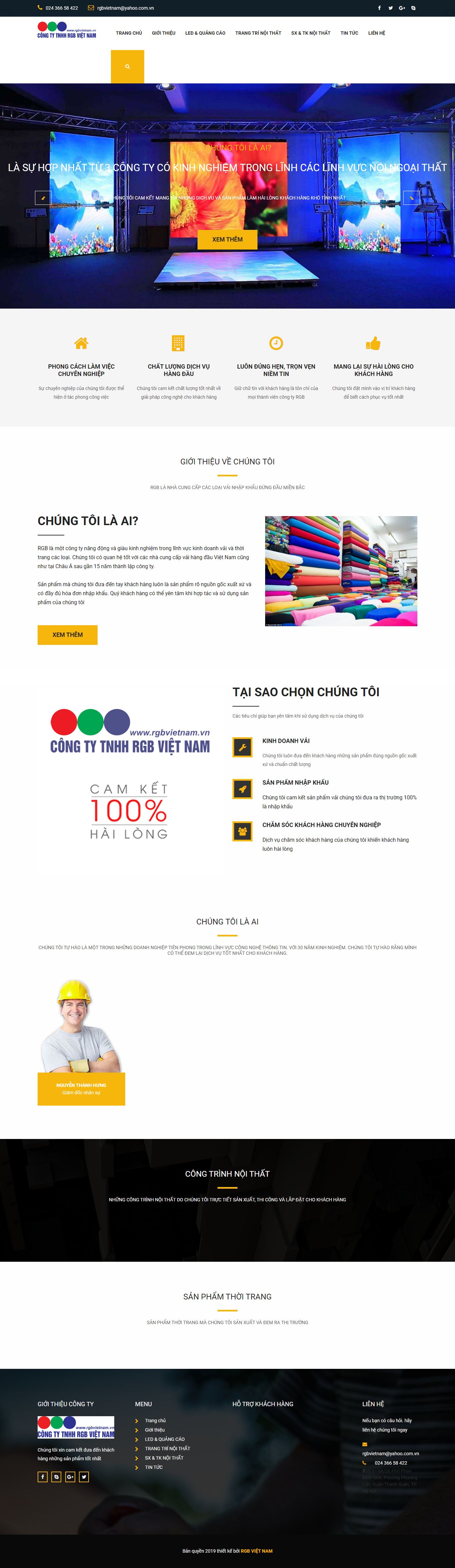 Thiết kế Web đồ nội thật rgbvietnam.vn