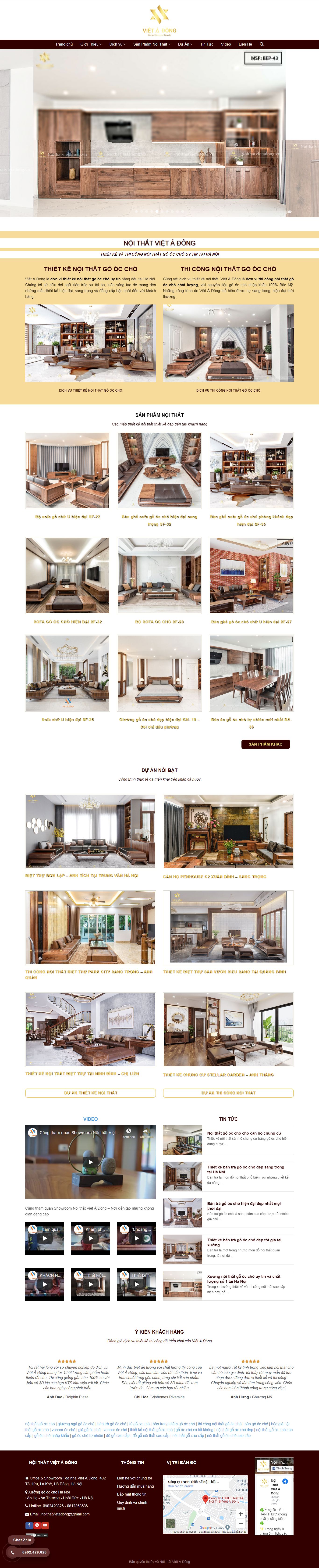 Thiết kế Web đồ nội thật noithatvietadong.vn