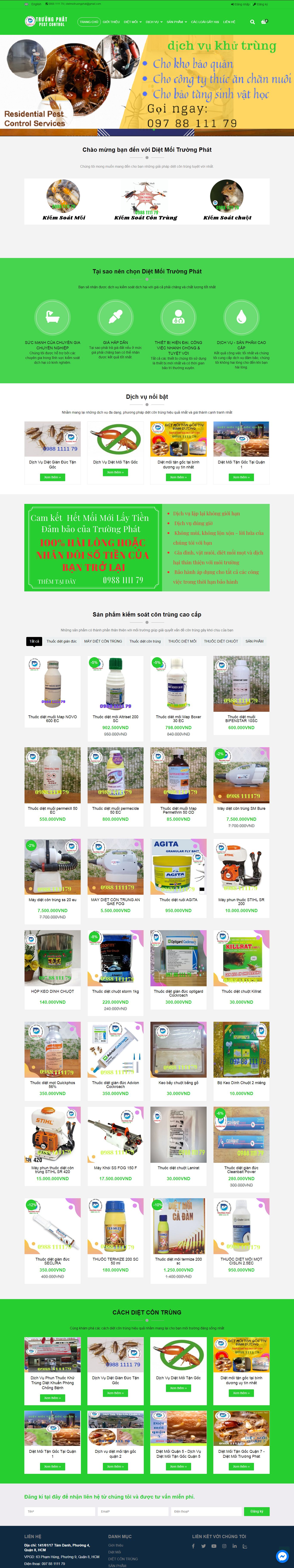 Thiết kế Web diệt mối dietmoitruongphat.com