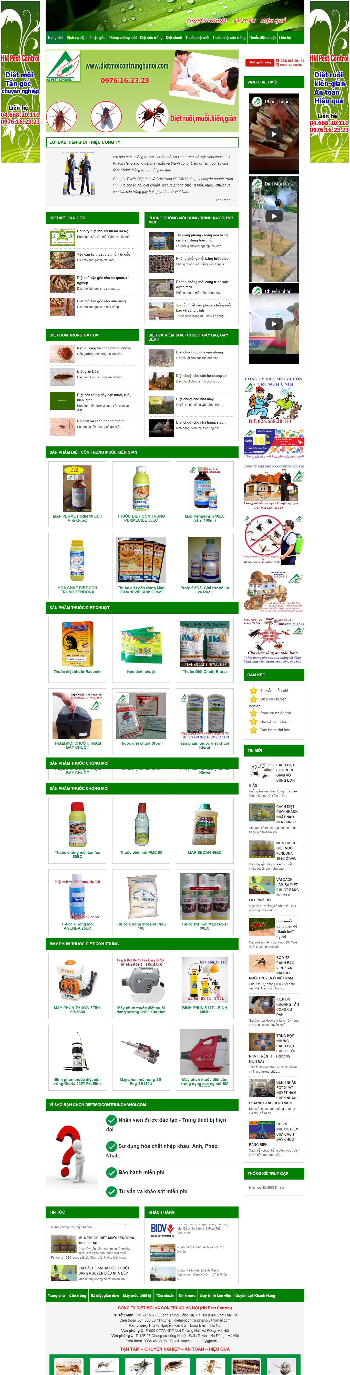 Thiết kế Web diệt mối dietmoicontrunghanoi.com