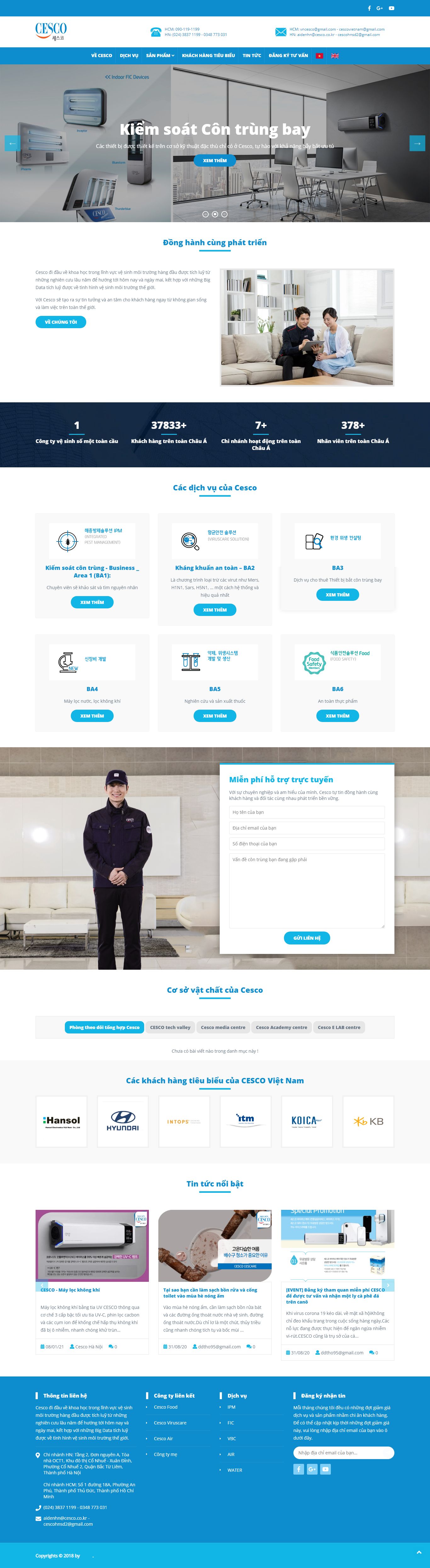 Thiết kế Web diệt mối cescovietnam.com.vn