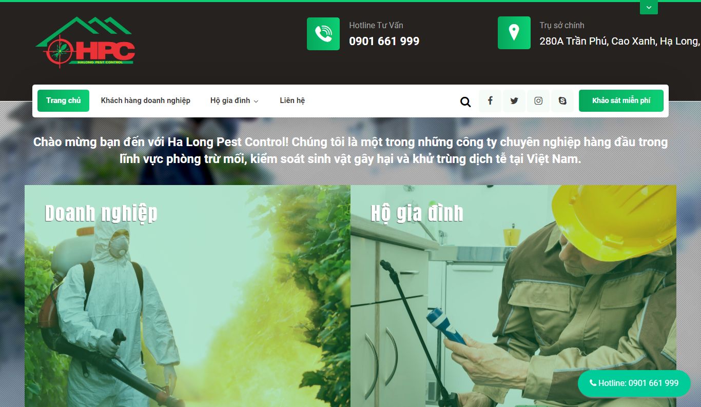 Thiết kế Web diệt mối dietmoihpc.com