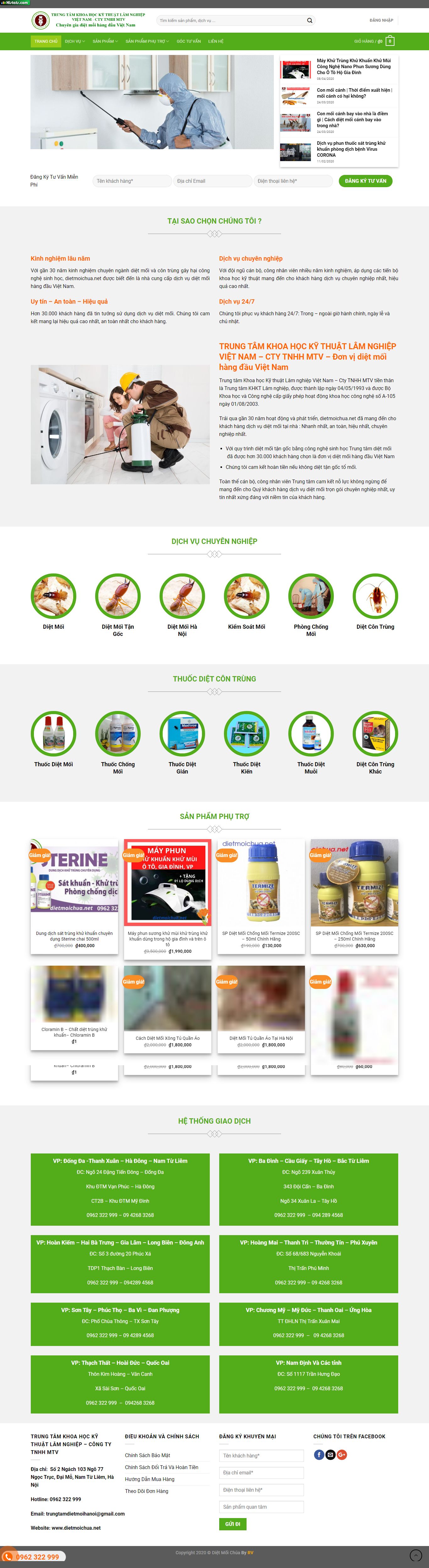 Thiết kế Web diệt mối dietmoichua.net