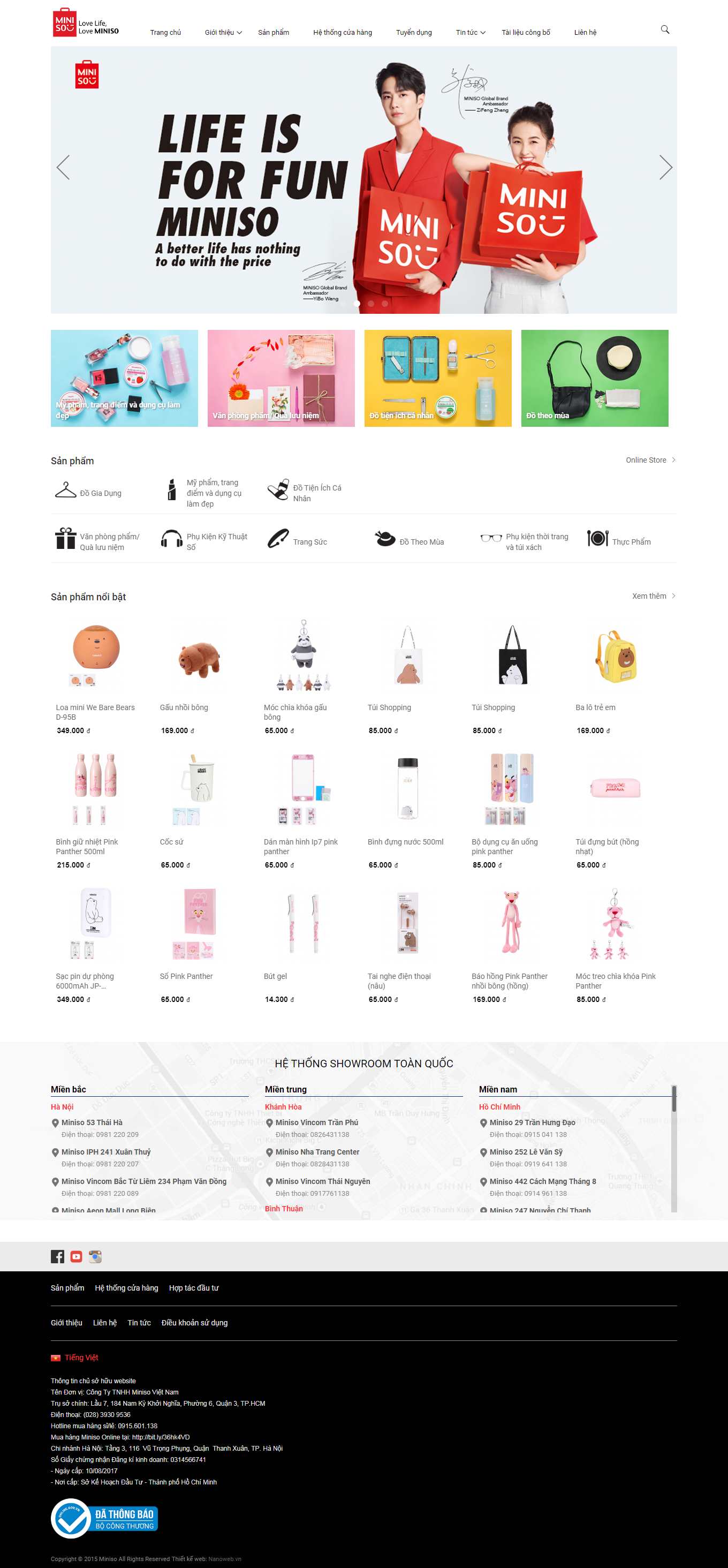 Thiết kế Web văn phòng phẩm đẹp minisovietnam.com.vn