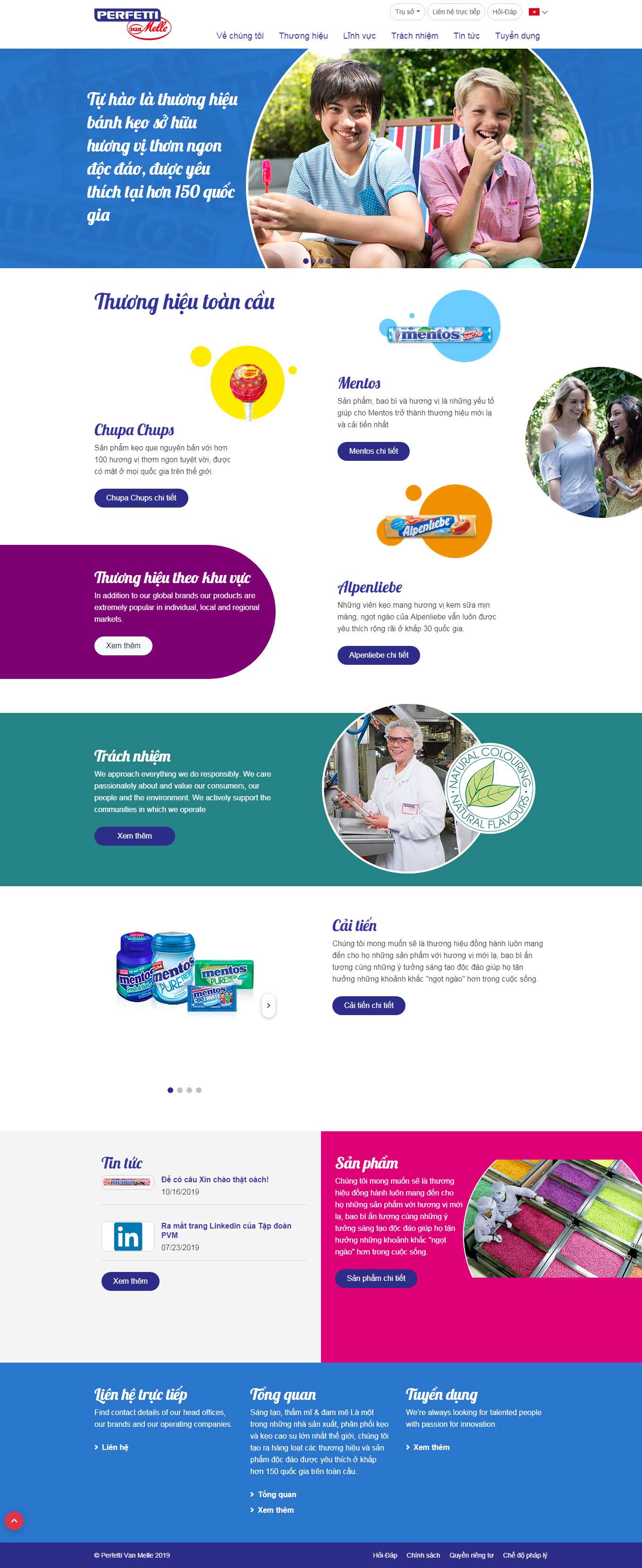 Thiết kế Web bánh kẹo perfettivanmelle.vn