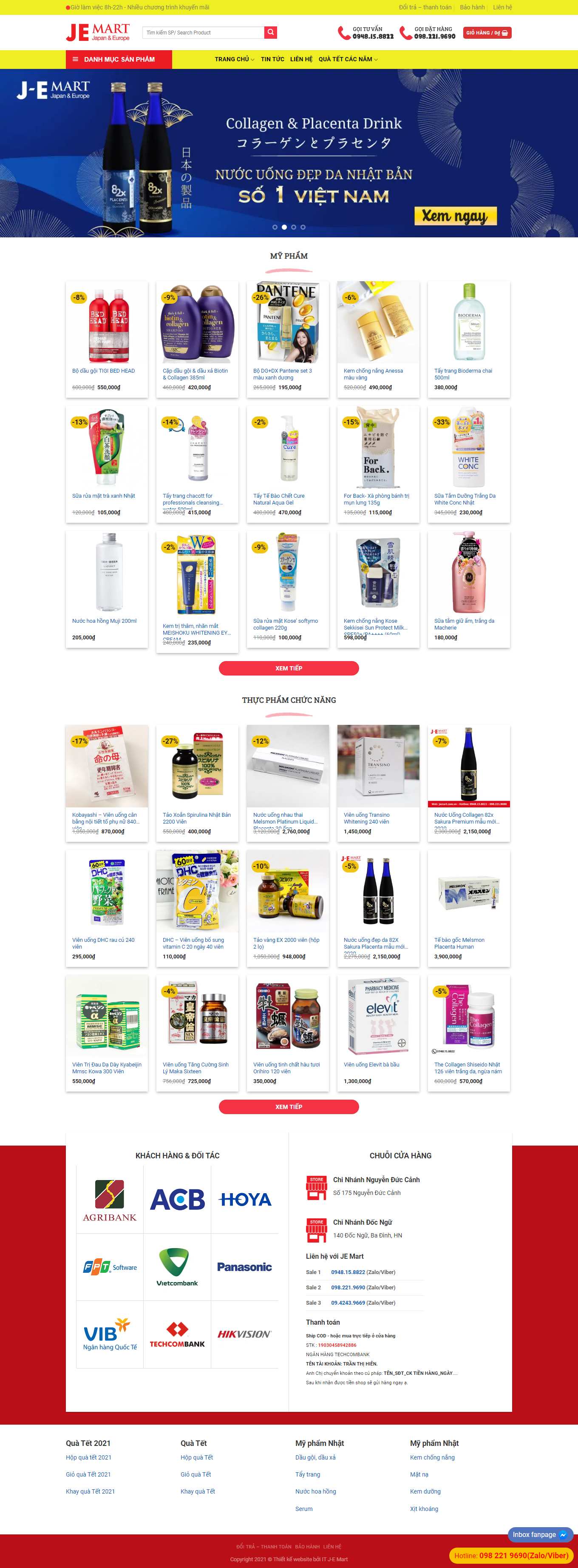 Thiết kế Web hàng tết jemart.com.vn