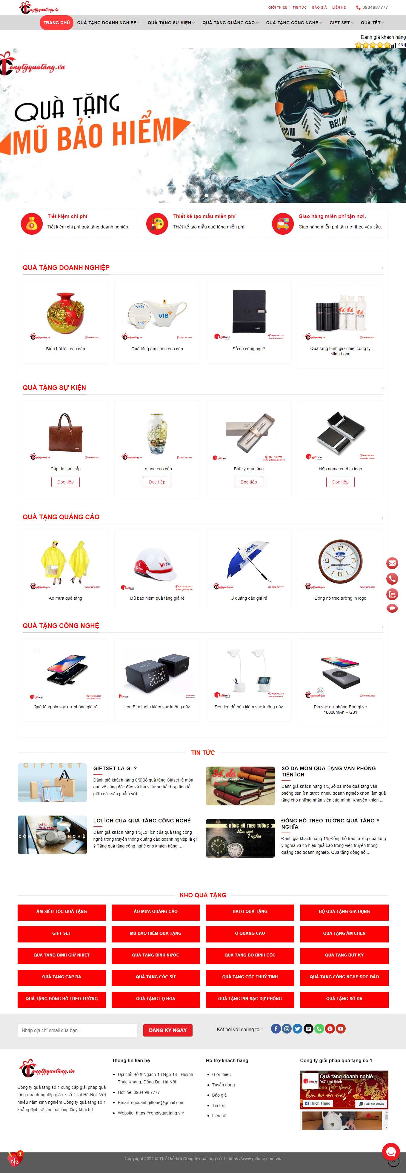 Thiết kế Web hàng tết congtyquatang.vn