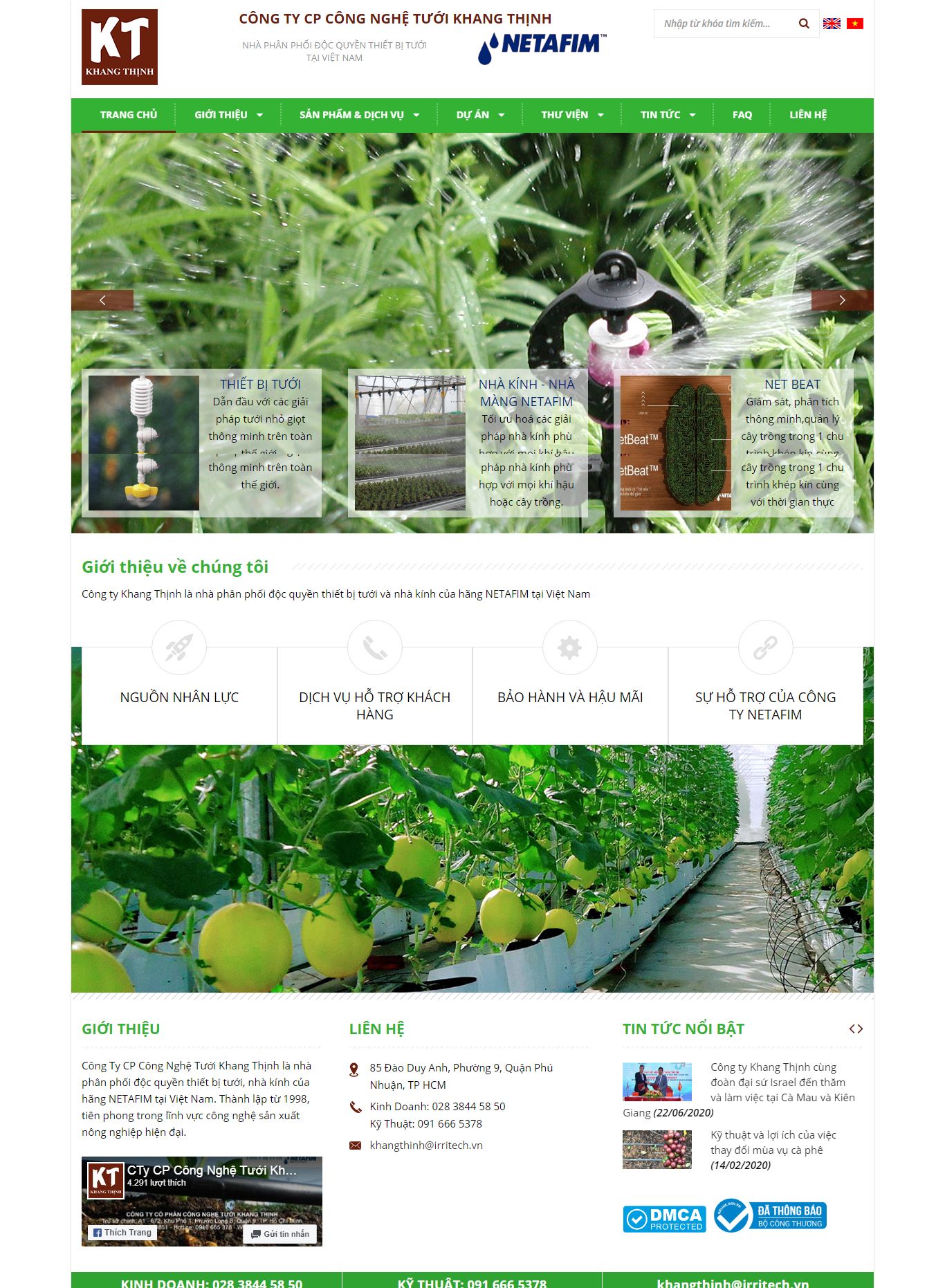 Thiết kế Web nông nghiệp irritech.vn