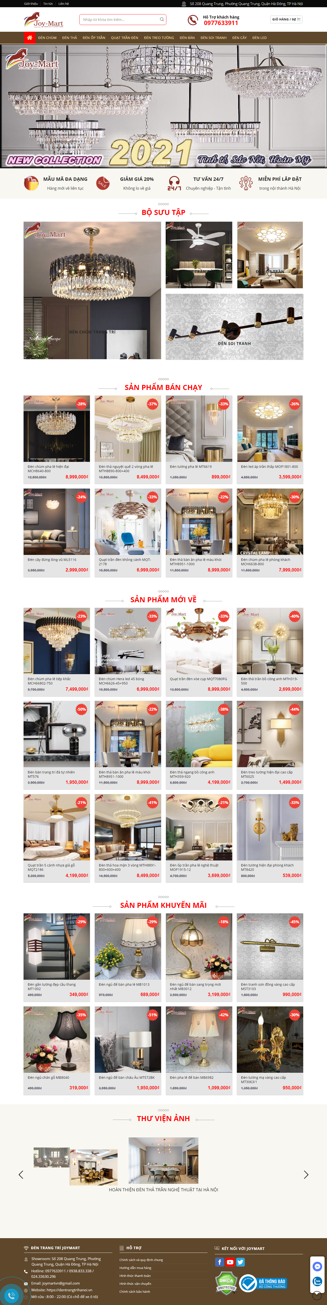 Thiết kế Web bán quạt dentrangtrihanoi.vn