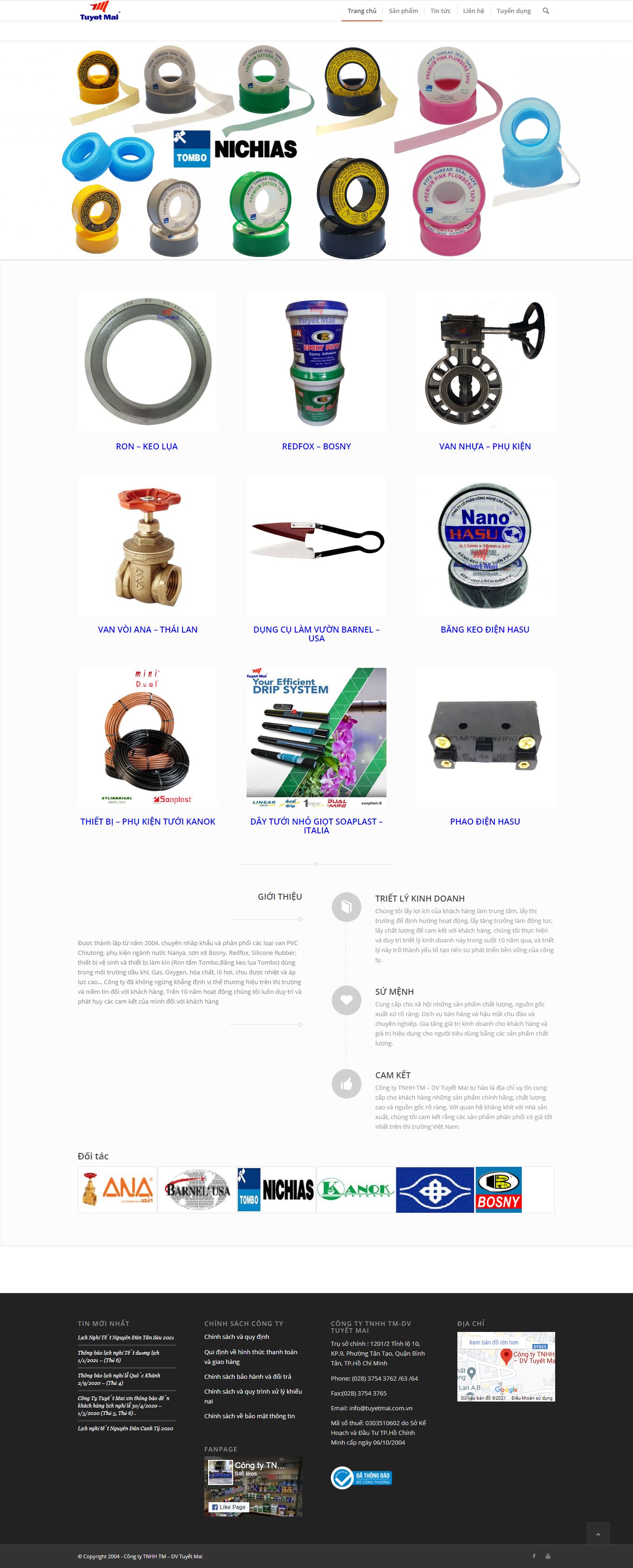 Thiết kế Web nông nghiệp tuyetmai.com.vn