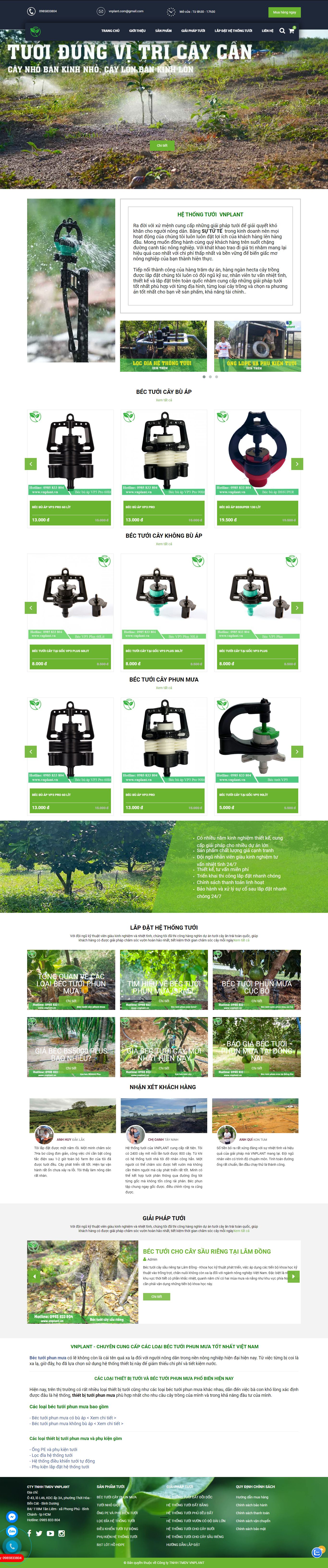Thiết kế Web nông nghiệp vnplant.vn