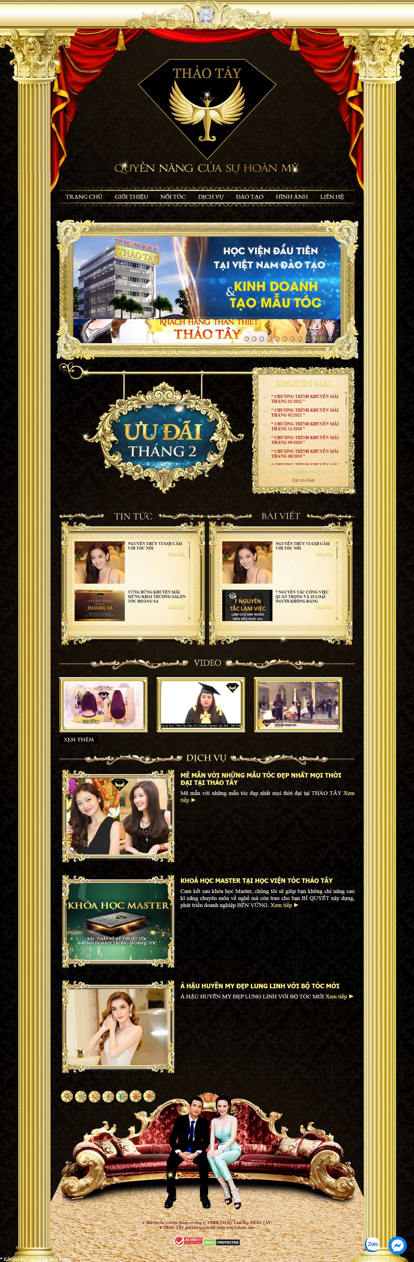 Thiết kế Web salon tóc noitocthaotay.com