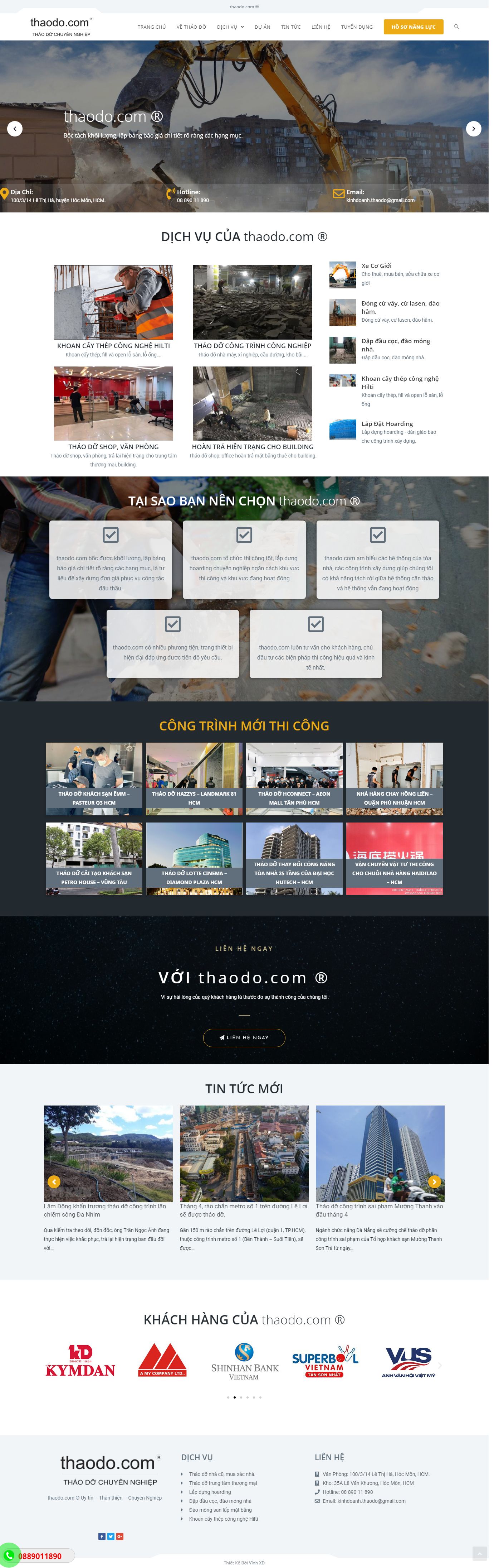 Thiết kế Web xây dựng thaodo.com