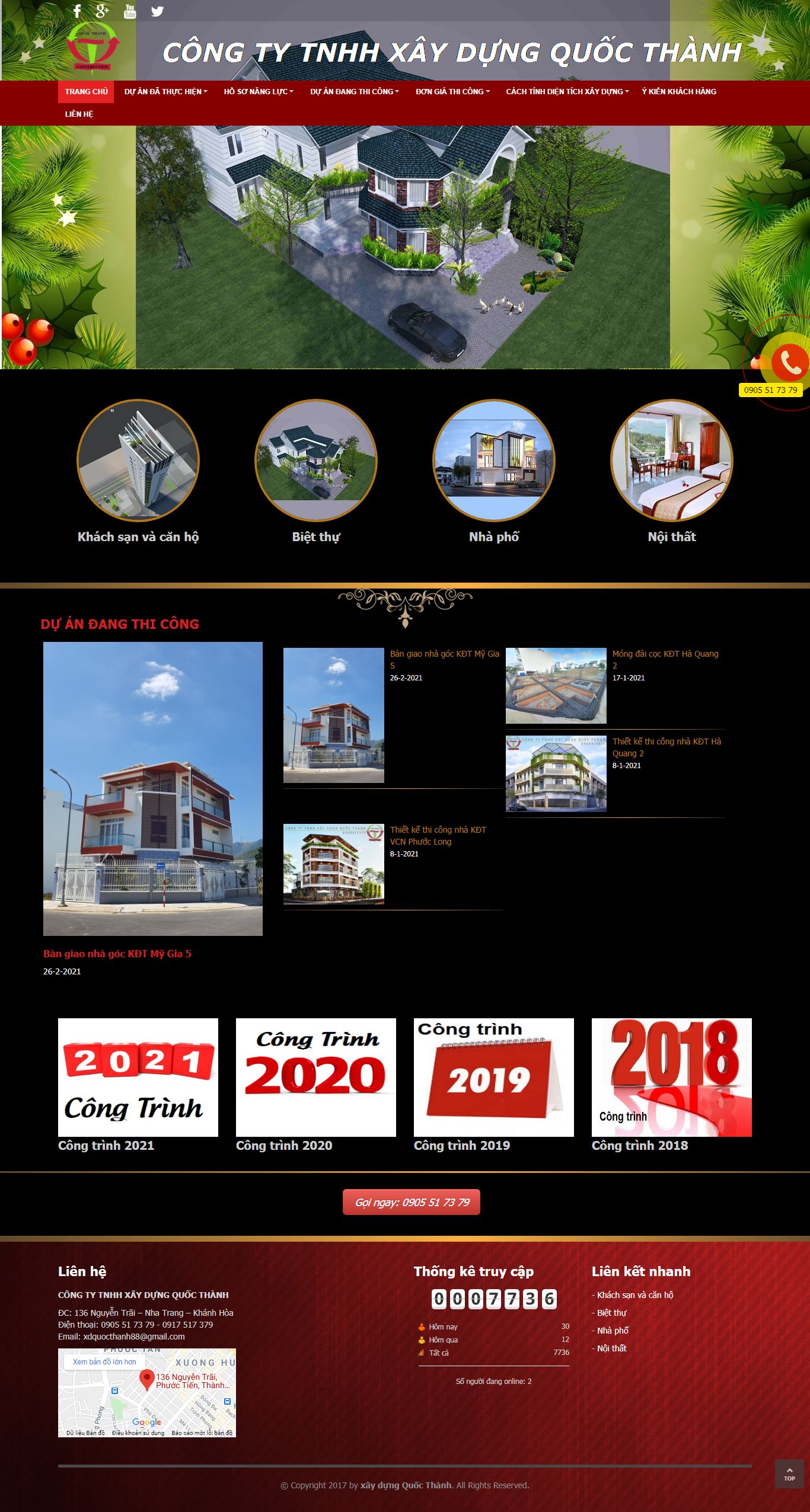 Thiết kế Web xây dựng xaydungquocthanh.com