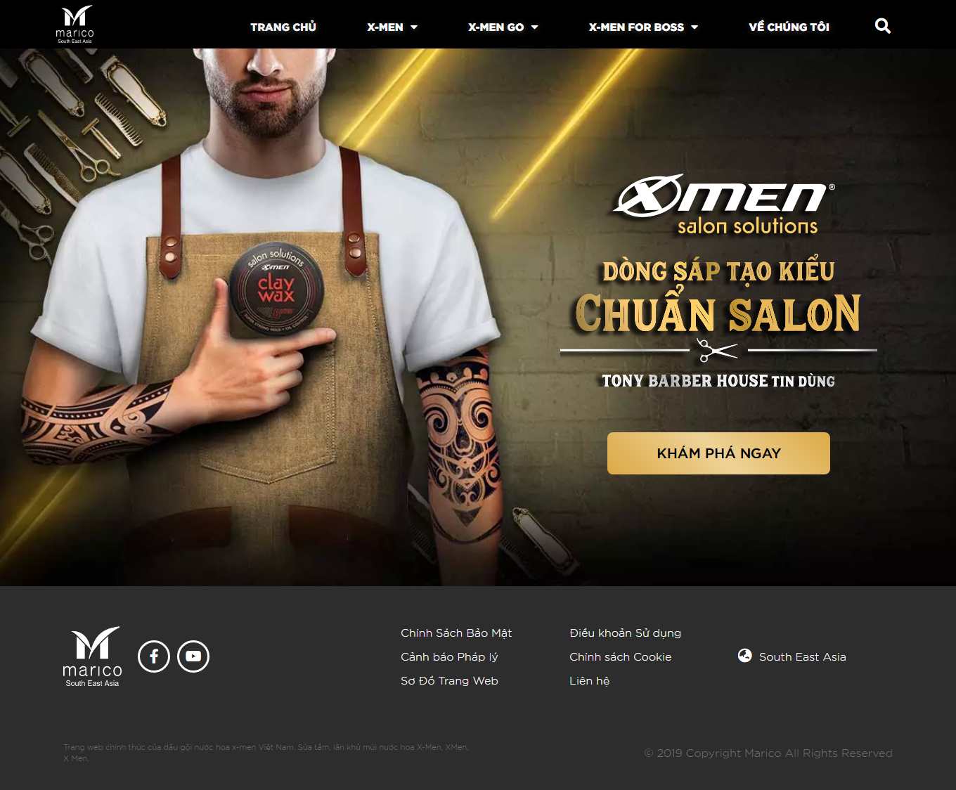 Thiết kế Web salon tóc x-men.com.vn