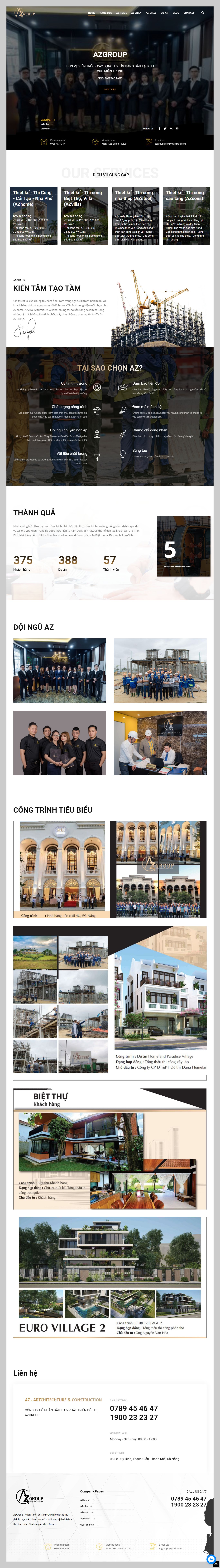 Thiết kế Web thủ công mỹ nghệ azgroups.com.vn