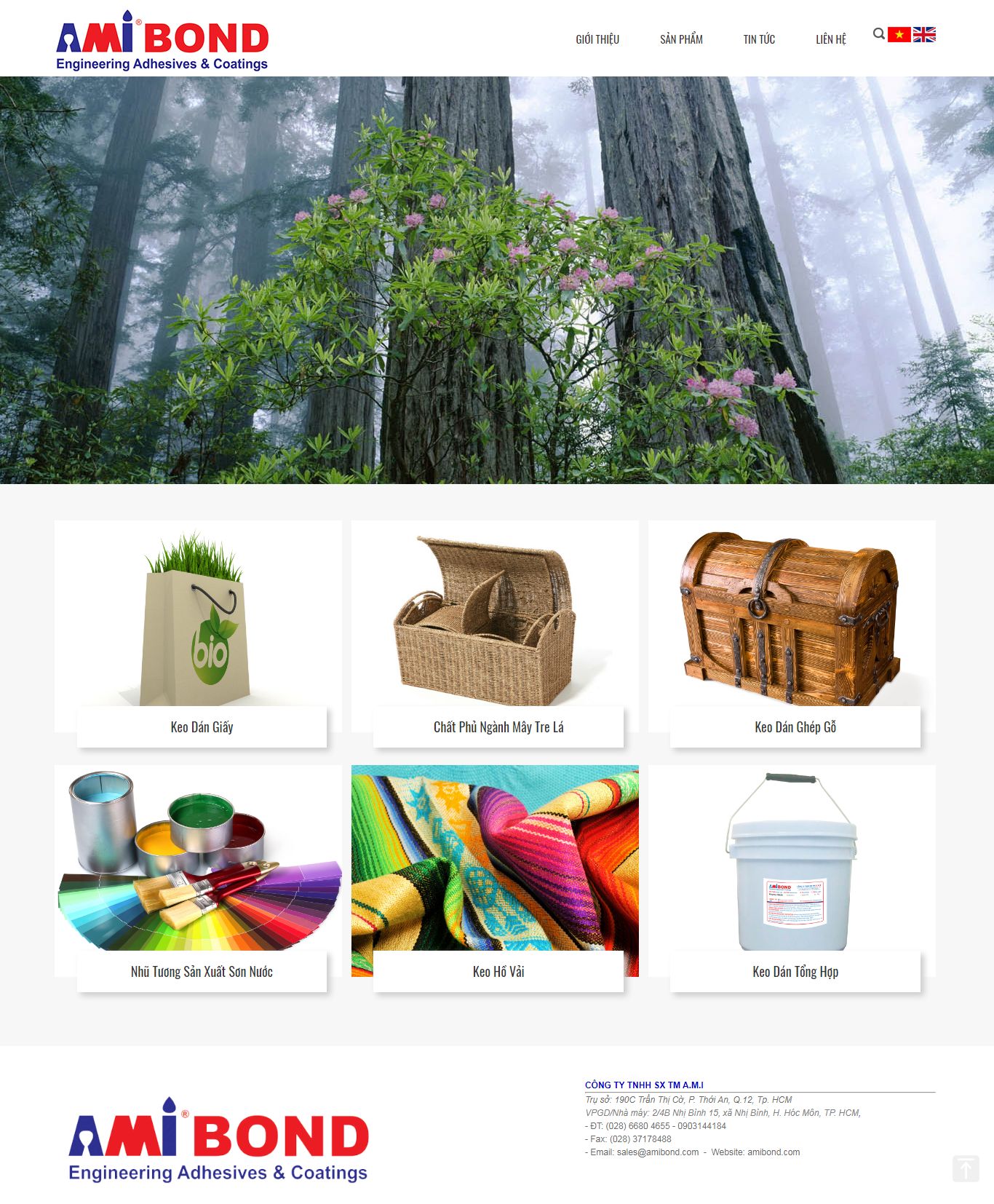 Thiết kế Web thủ công mỹ nghệ amibond.com
