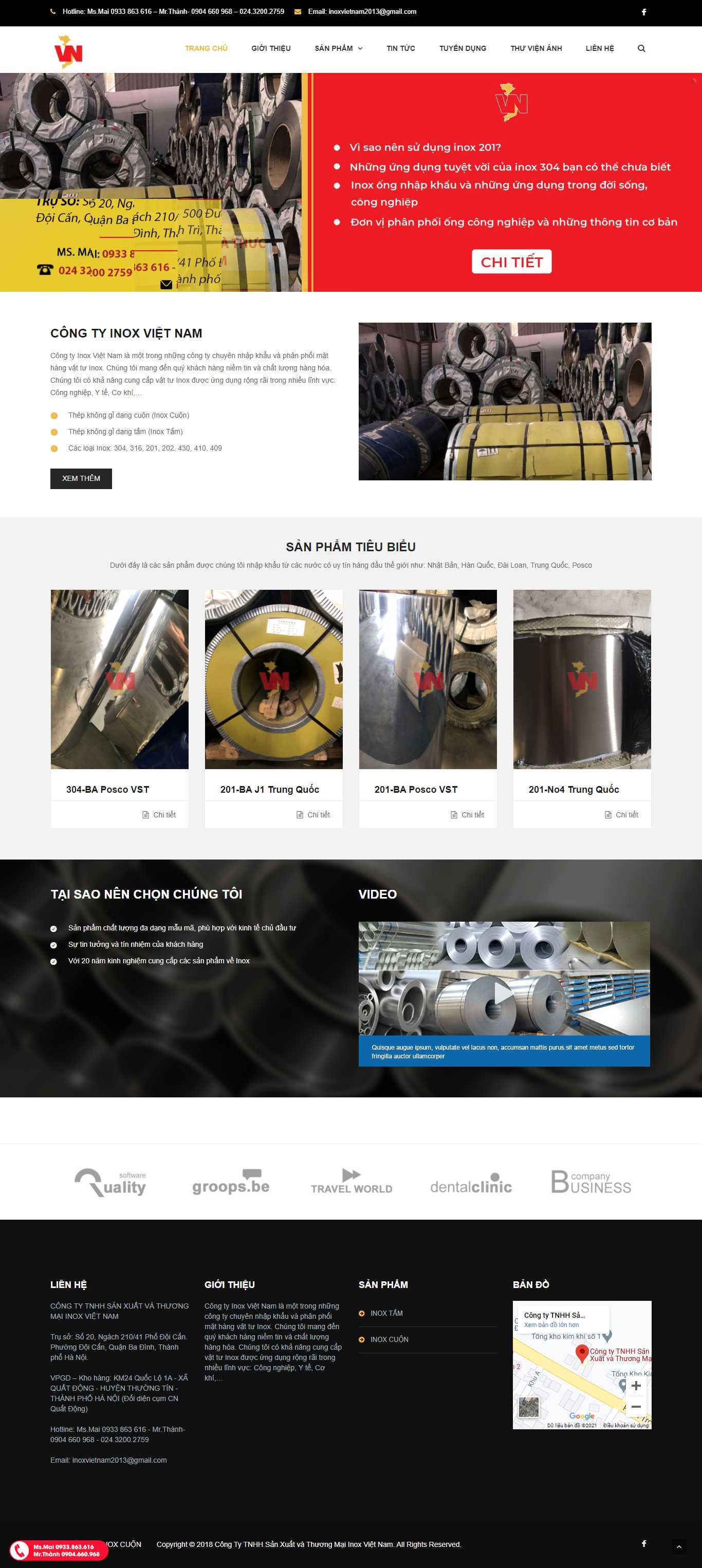 Thiết kế Web inox phanphoiinox.com