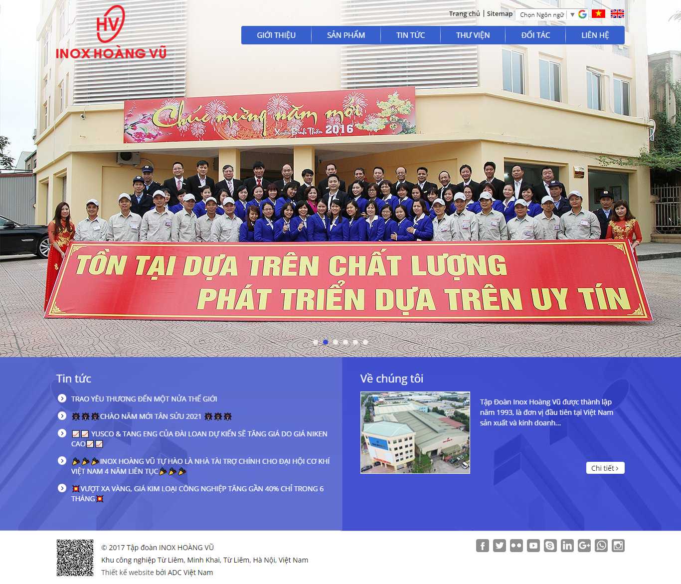 Thiết kế Web inox inoxhoangvu.com