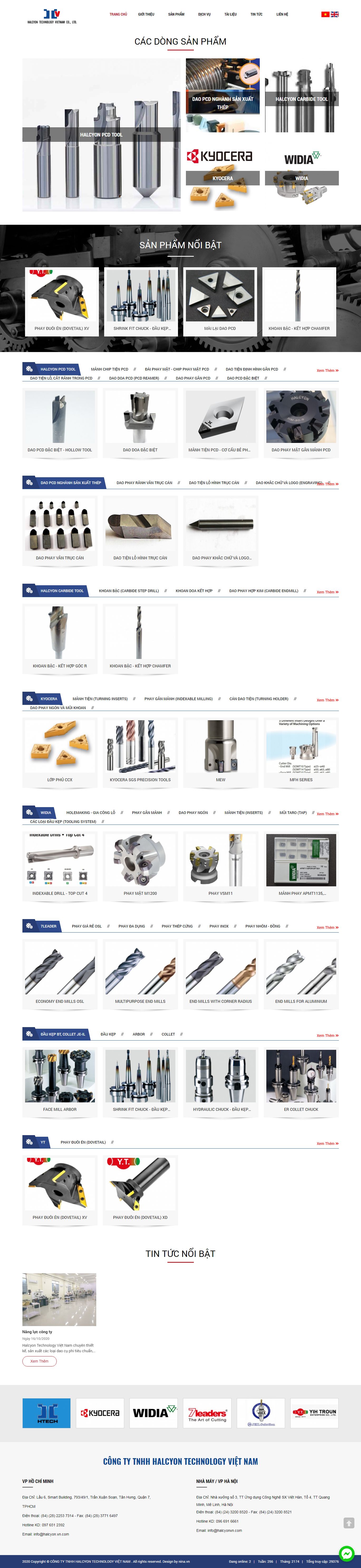 Thiết kế Web cơ khí halcyonvn.com