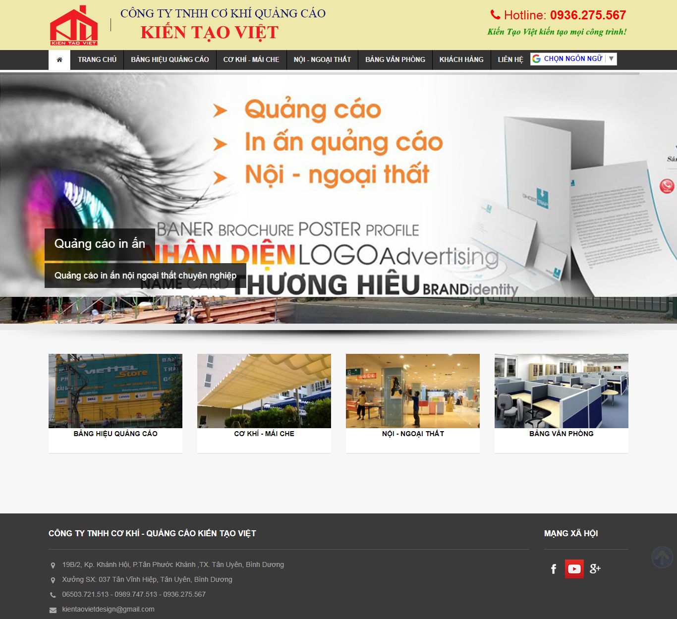Thiết kế Web quảng cáo kientaovietadv.com