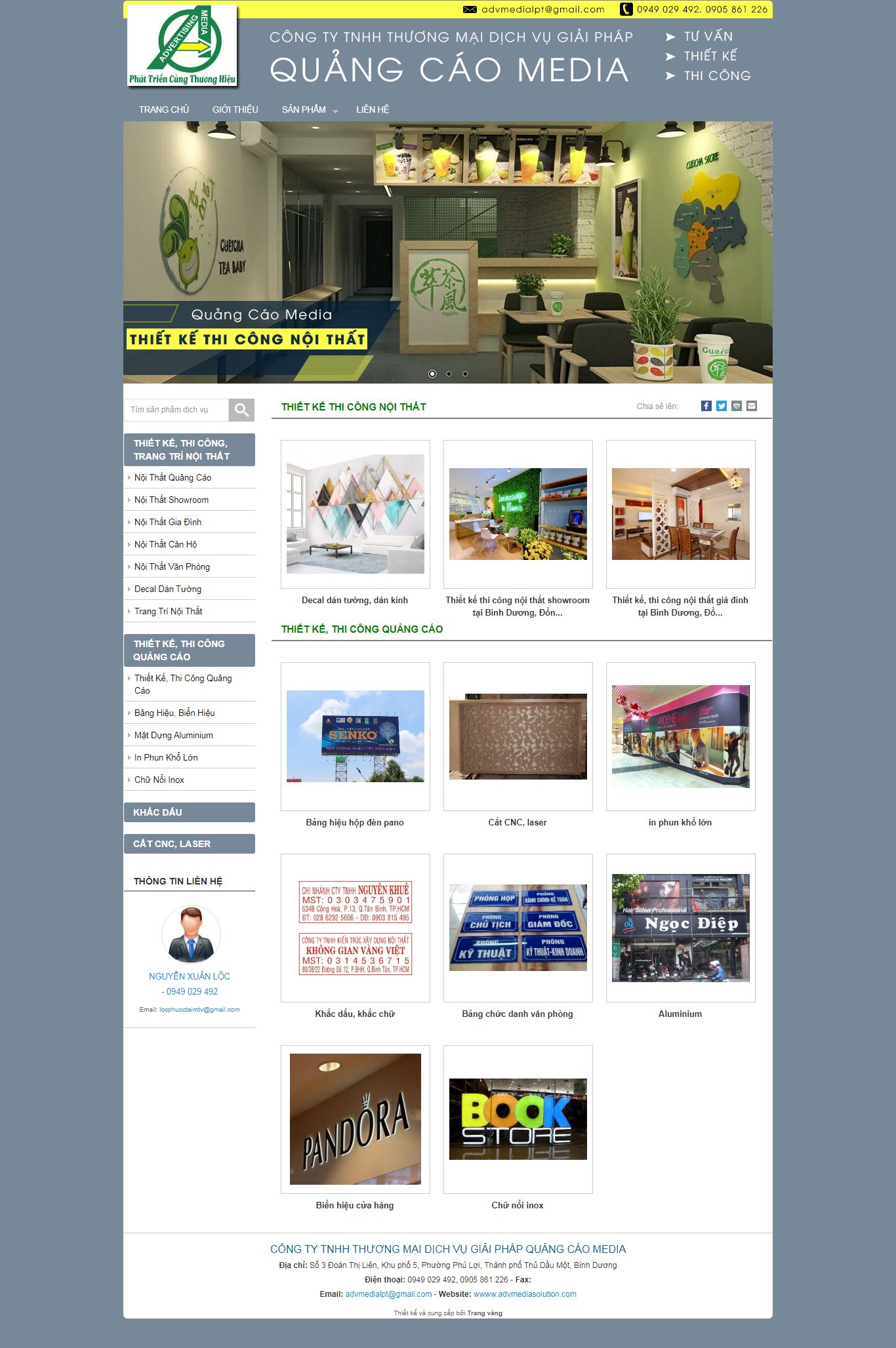 Thiết kế Web quảng cáo advmediasolution.com