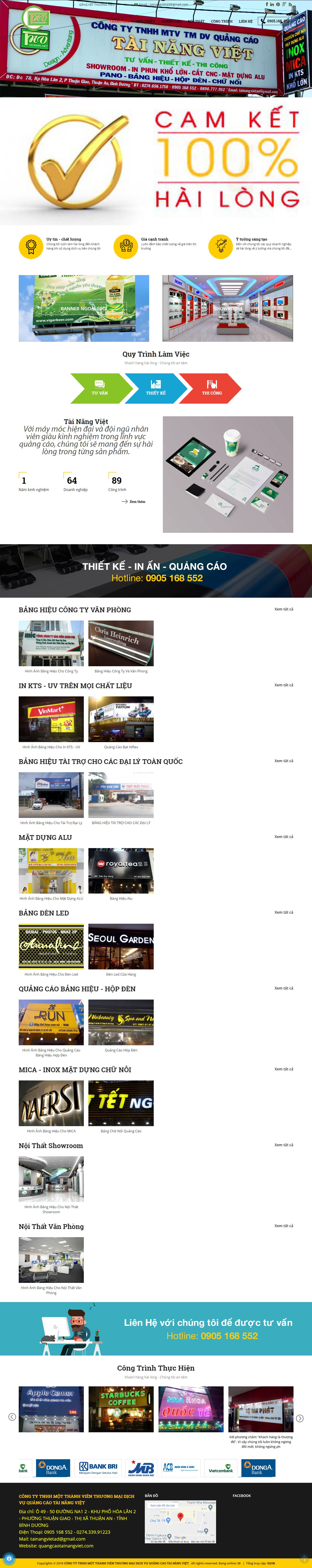 Thiết kế Web quảng cáo quangcaotainangviet.com