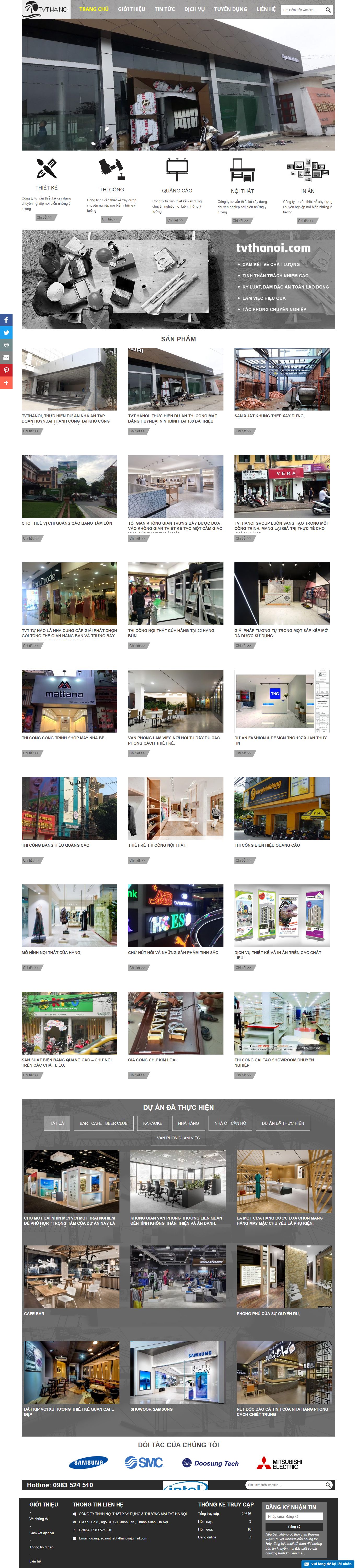Thiết kế Web quảng cáo tvthanoi.com.vn