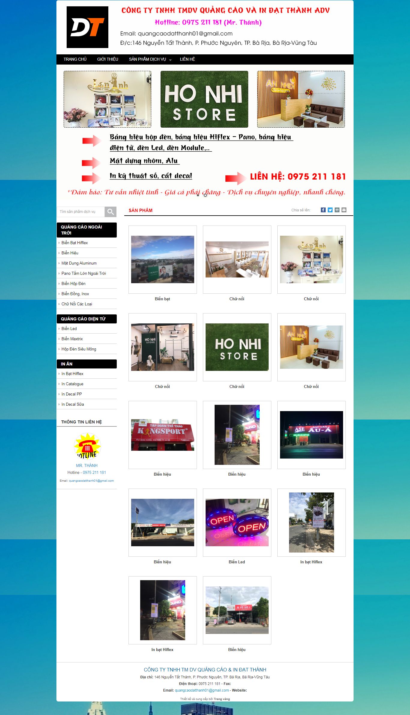 Thiết kế Web quảng cáo quangcaobaria.com