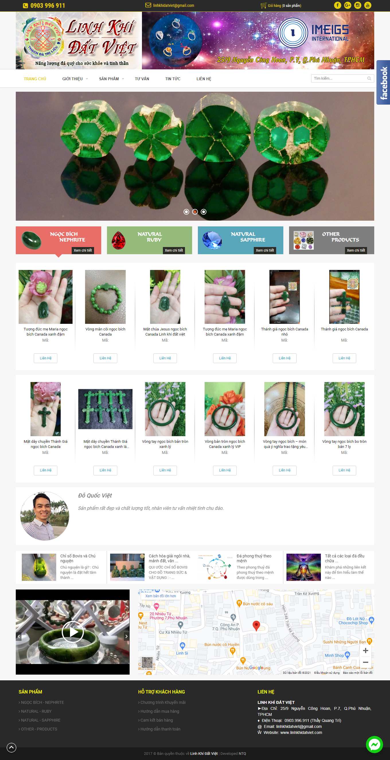 Thiết kế Web vàng bạc linhkhidatviet.com