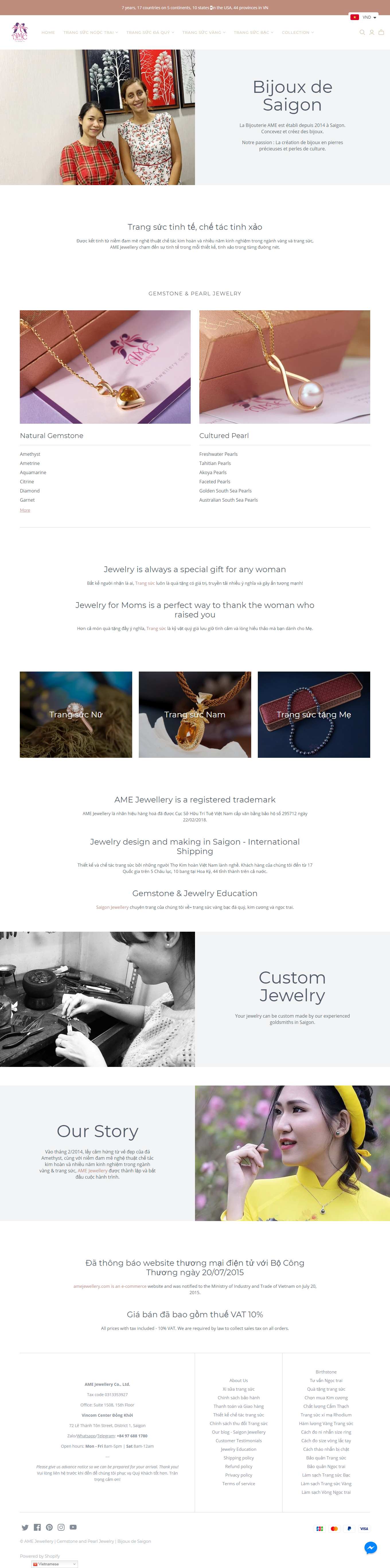 Thiết kế Web vàng bạc amejewellery.com