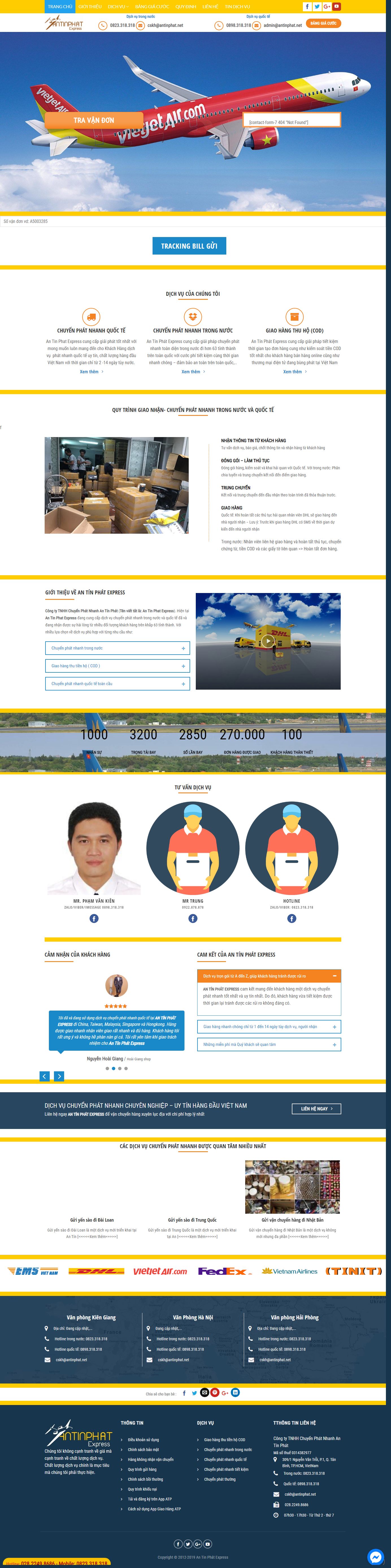 Thiết kế Web giao hàng antinphat.vn